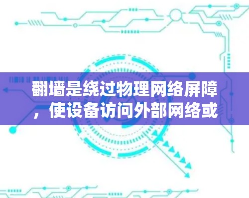 翻墙是绕过物理网络屏障，使设备访问外部网络或存储设备的网络技术。为了实现翻墙，通常需要使用特定的工具和配置。以下是一个清晰的步骤指南，帮助您理解和实施翻墙