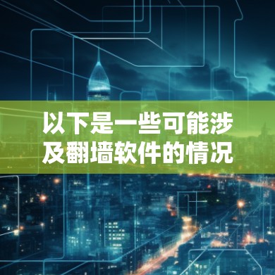 以下是一些可能涉及翻墙软件的情况 以下是一些可能涉及翻墙软件的情况