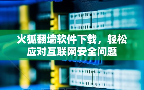 火狐翻墙软件下载,轻松应对互联网安全问题