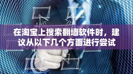 在淘宝上搜索翻墙软件时，建议从以下几个方面进行尝试