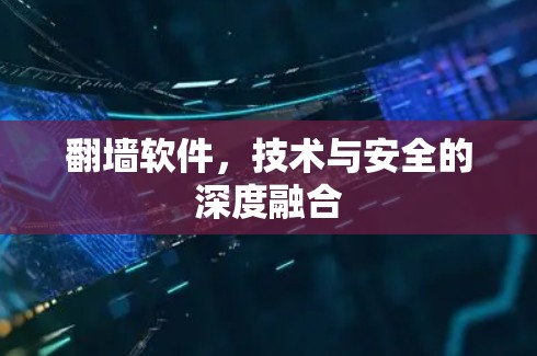 翻墙软件,技术与安全的深度融合 翻墙软件,技术与安全的深度融合