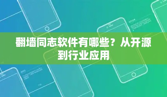翻墙同志软件有哪些？从开源到行业应用