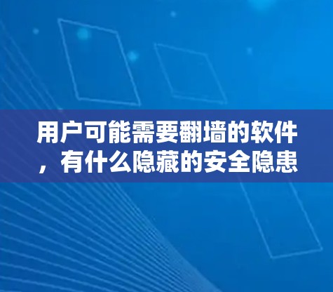 用户可能需要翻墙的软件，有什么隐藏的安全隐患？