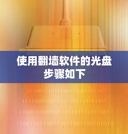 使用翻墙软件的光盘步骤如下